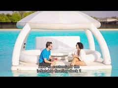 Plate-forme de pont de natation de bateau flottant gonflable en PVC sur mesure