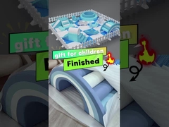 Équipement de jeu personnalisé en mousse blanche et bleue