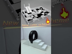 Équipement de jeu doux avec doubles diapositives Ensemble en noir et blanc pour enfants à louer