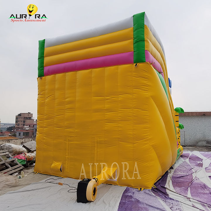 Jaune pour tous les âges, glissière gonflable personnalisée pour les événements scolaires, amusante et sûre