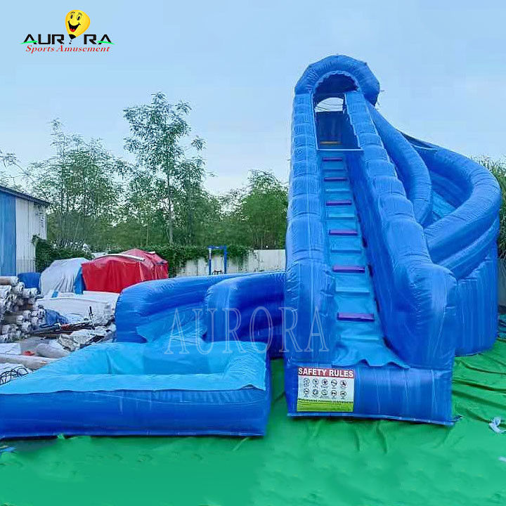 Plateau de jeux intérieur Glissière gonflable bleu pour tous les âges Taille personnalisée
