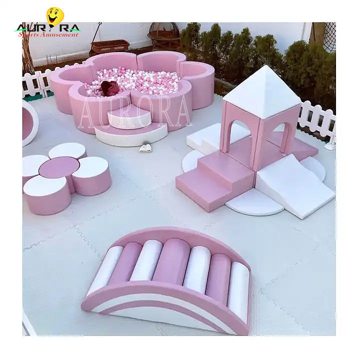 Jeux doux Jeux pastel Montez et jouez Blocs doux Rose Blanc Fleur Mini