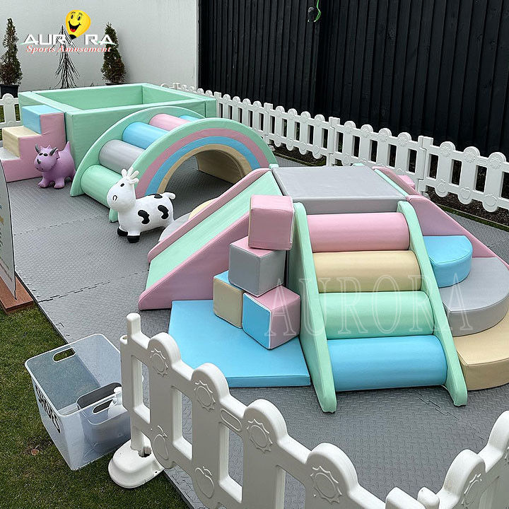 Pastel Baby Soft Play Blocs d'escalade pour les fêtes Location d'équipements de jeu doux personnalisés