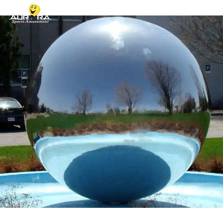 Boule de sphère géante scellée sphères miroirs gonflables en argent pour la décoration