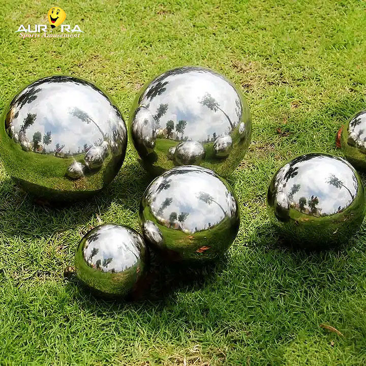 Boule de sphère géante scellée sphères miroirs gonflables en argent pour la décoration
