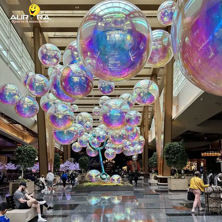 Sphères de miroirs gonflables décoratives en PVC personnalisées