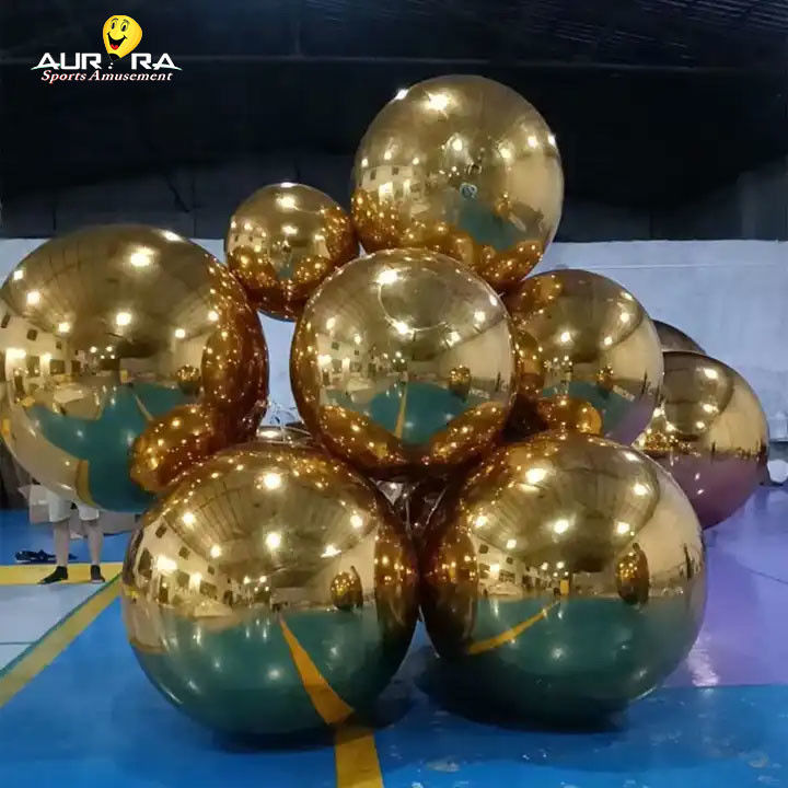 Décoration d'événement Sphère miroir gonflable Ballon Sphères de mariage Disco laser