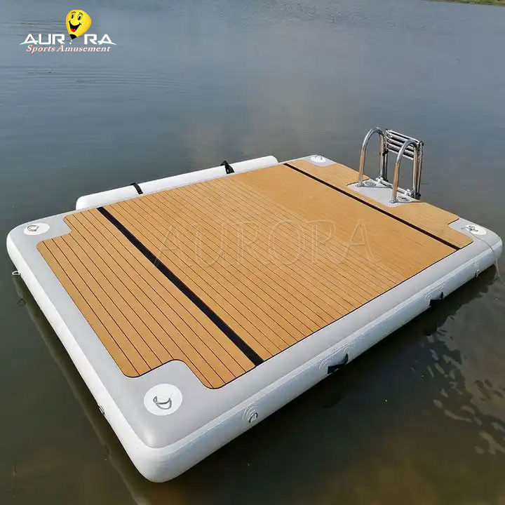 Mat de quai flottant gonflable ignifuge Plateforme flottante pour le loisir