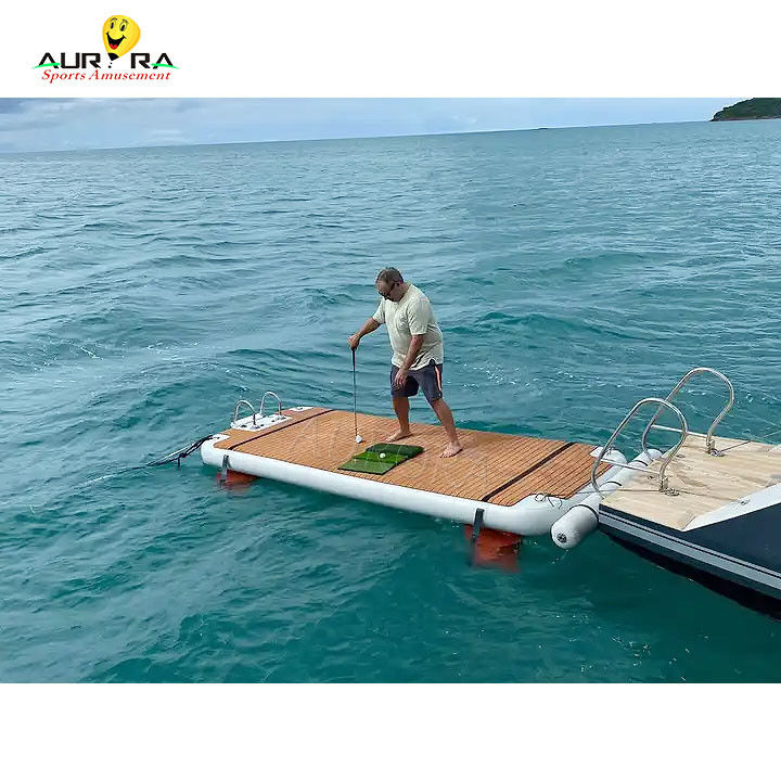 Mat de quai flottant gonflable ignifuge Plateforme flottante pour le loisir