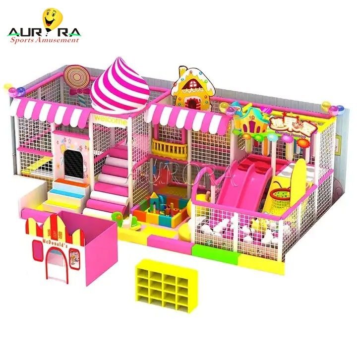 Les plus récentes ventes de plastique personnalisé enfants colorés terrain de jeu intérieur jeu doux