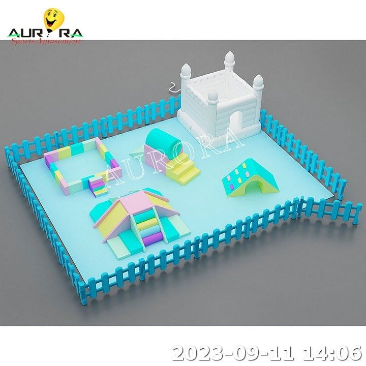 Ensemble de jeux pour enfants, équipement de jeux en mousse écologique vert