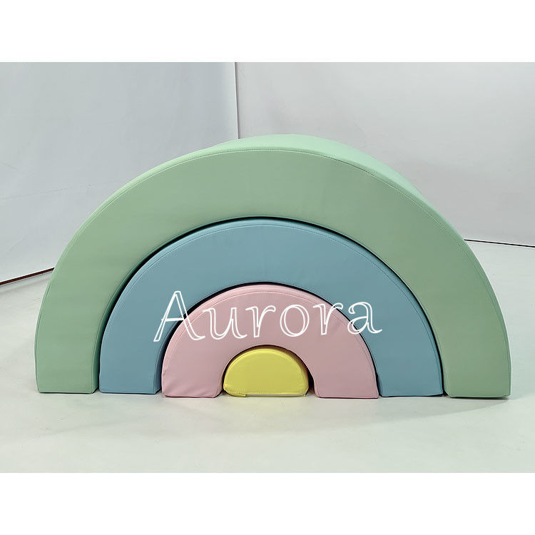Tunnel de jeux doux pour enfants Blocs de jeux doux Équipement de jeux doux Jaune Vert