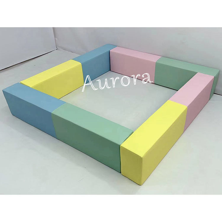 Tunnel de jeux doux pour enfants Blocs de jeux doux Équipement de jeux doux Jaune Vert
