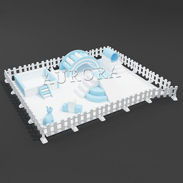 Jeu doux Clôture blanche intérieure en mousse Slide Ball Pool enfants Jeu doux
