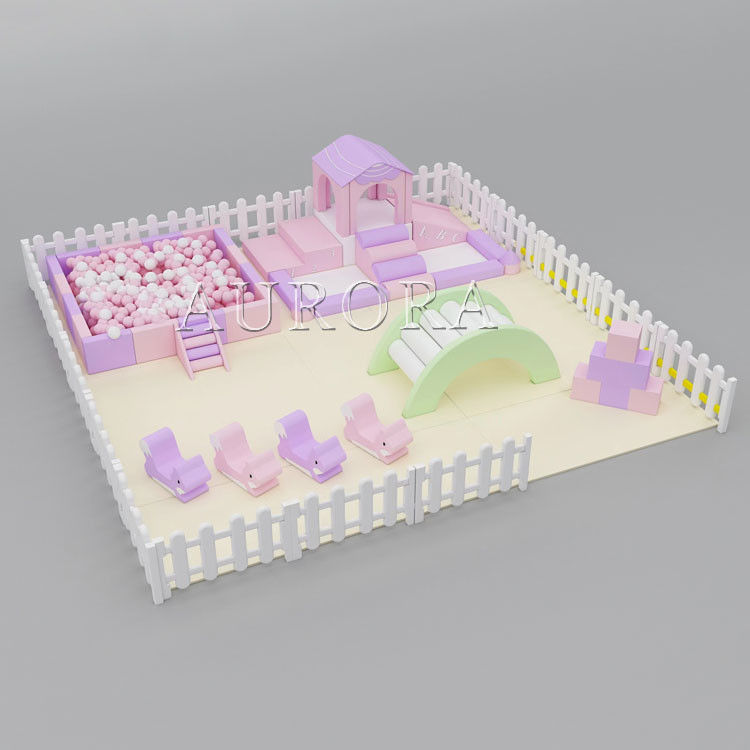 Équipement de jeu réel en moelleuse en moelleuse en mousse rose violette