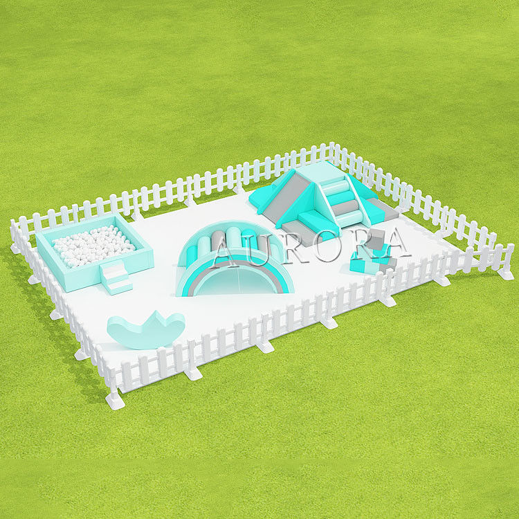 Équipement de jeu en mousse blanche et bleue