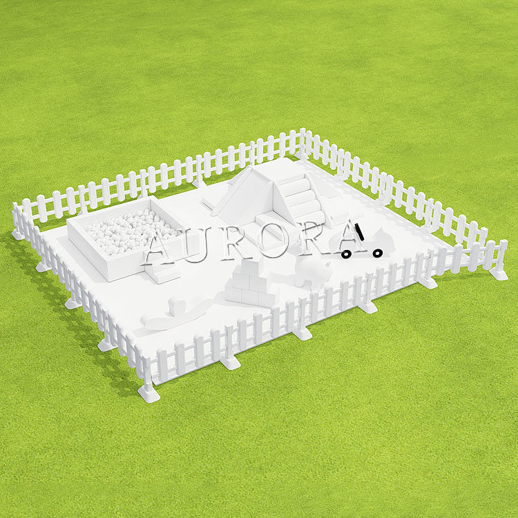 Équipement de jeu en mousse blanche et bleue