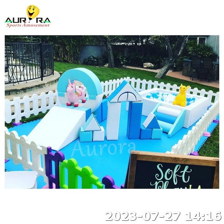Merry Go Round Jeu doux Location d' équipement Mousse Jeu doux Terrain pour enfants