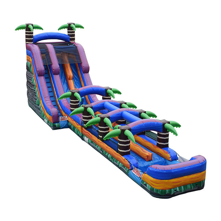 Jouets gonflables accessoires glissières d'eau 22'H violet écraser glissière d'eau gonflables