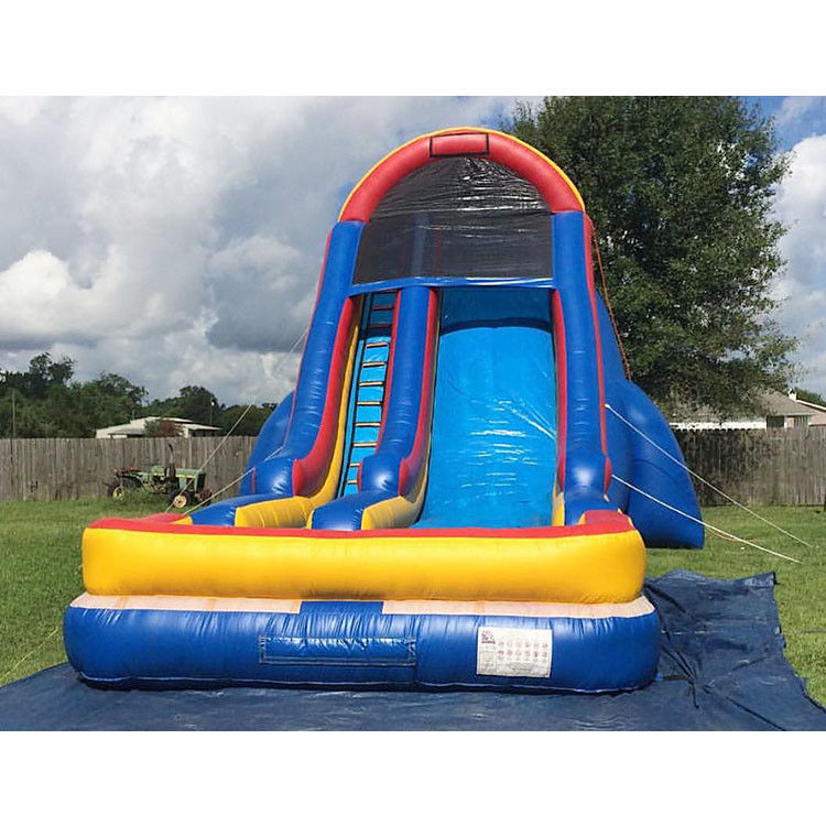 Glissière gonflable avec piscine Glissière géante pour adultes Châteaux pour enfants