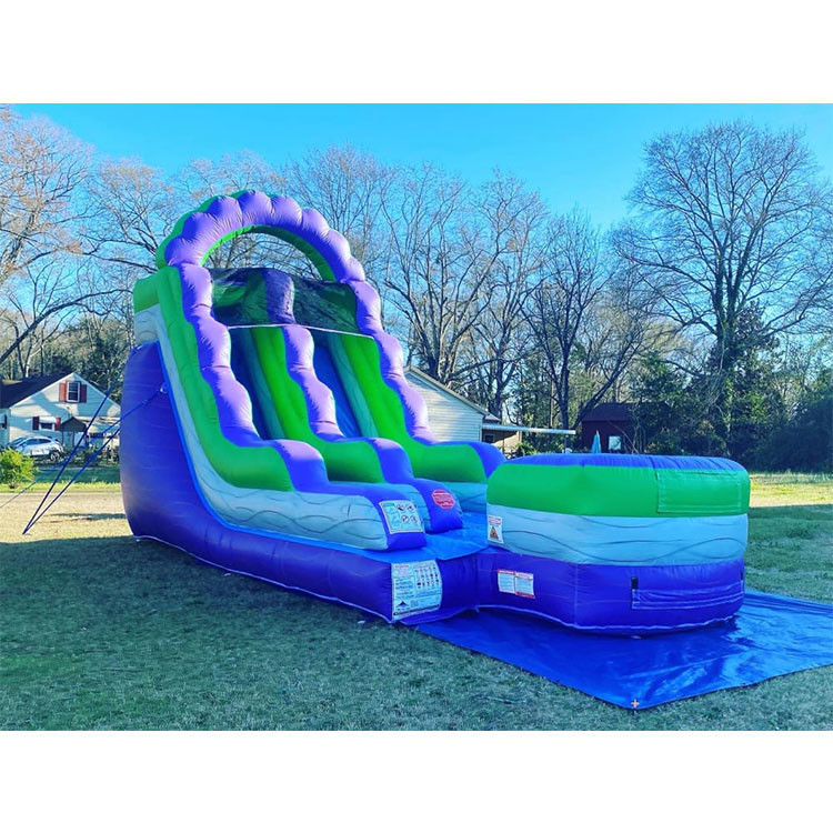 Grand toboggan à eau gonflable 16ft 18ft 20ft Enfants arrière-cour Petit toboggan à eau jouets gonflables