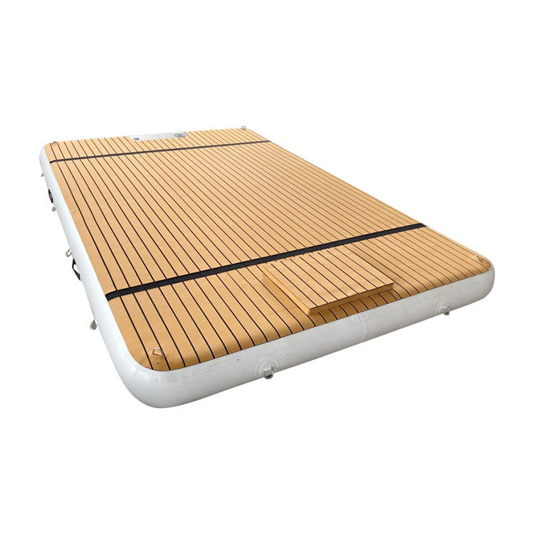 Plateforme flottante gonflable île d'eau jet ski dock Mat de forme C dock flottant pour le lac