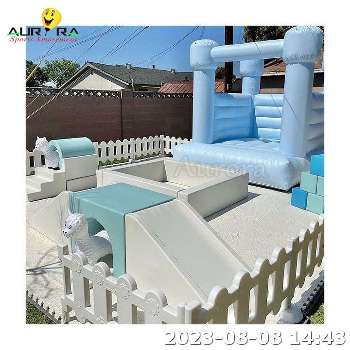 Jeu bleu gonflable pour les enfants