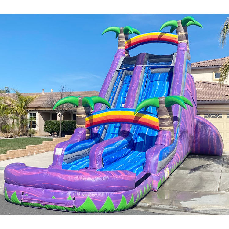 Des toboggans gonflables pour adultes 22 pieds piscine famille escale d'eau toboggans gonflables