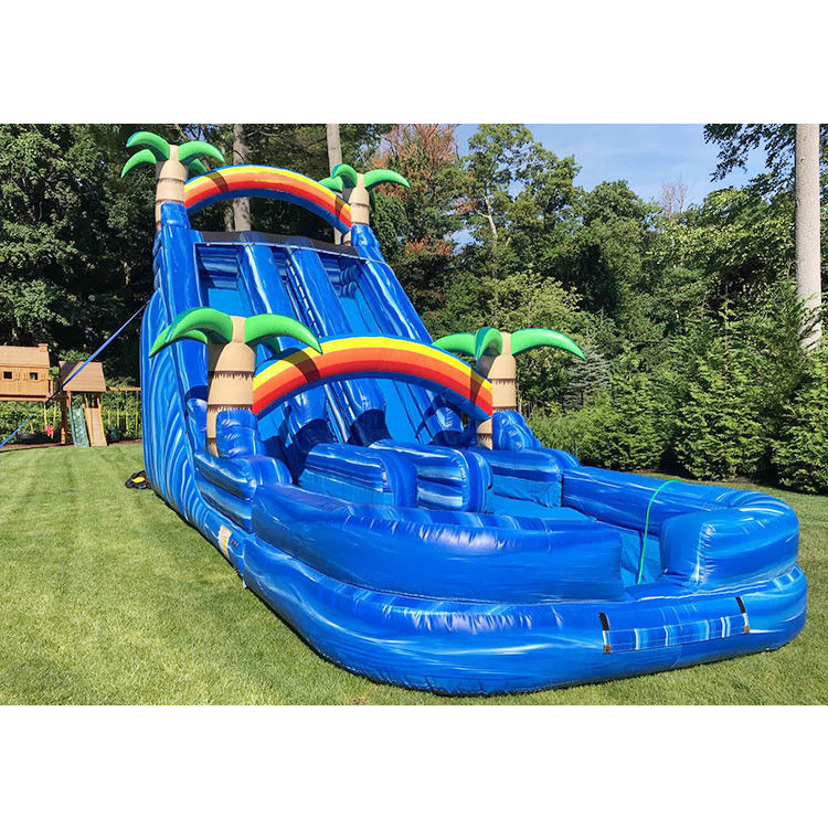 Des toboggans gonflables pour adultes 22 pieds piscine famille escale d'eau toboggans gonflables