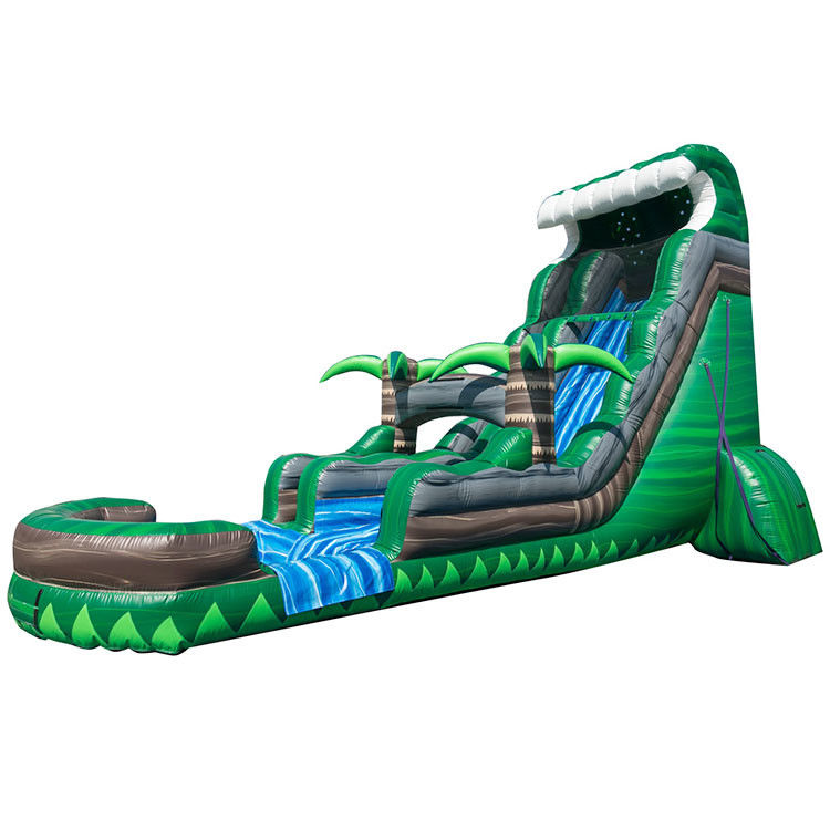 Glissière gonflable avec piscine pour enfant PVC bleu de la cour de l'eau glissière 22ft