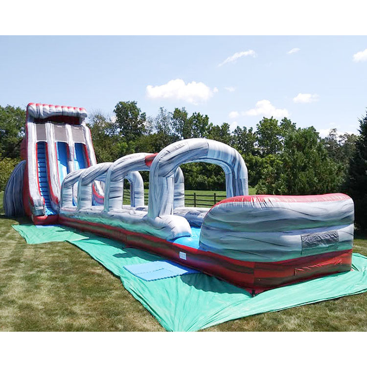 Glissière d'eau gonflable pour enfants bleue avec piscine pour adultes glissière extérieure