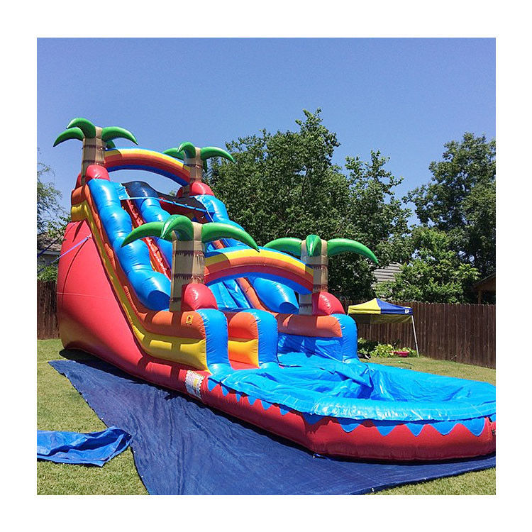 Glissière d'eau gonflable pour enfants bleue avec piscine pour adultes glissière extérieure