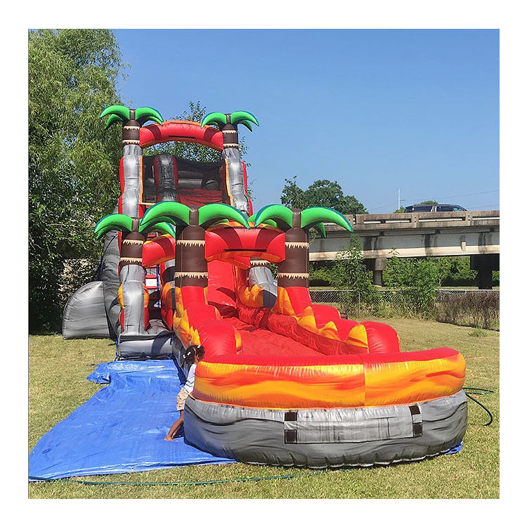 Glissière d'eau gonflable pour enfants bleue avec piscine pour adultes glissière extérieure