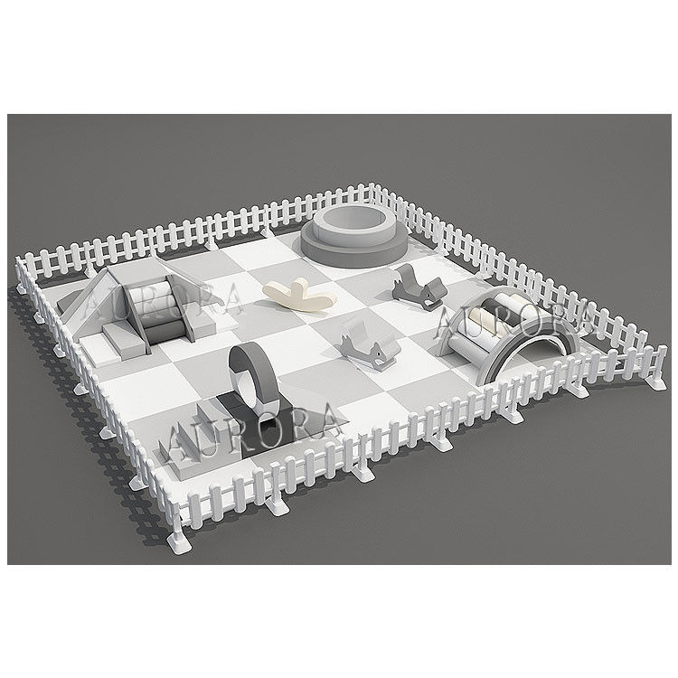 Zone de jeux pour enfants gris et blanc équipement de jeux pour les fêtes