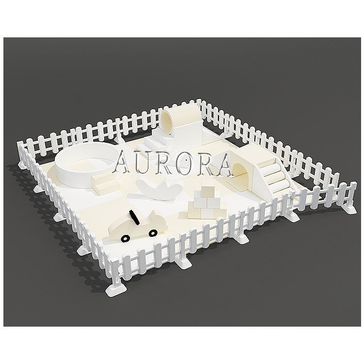 Ensemble de jeux doux équipement extérieur blanc avec paquet de couleurs nues pour enfants